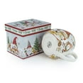 thumbnail image 4 of STP GOODS Festive Gnome Bone China Big Belly Mug in Gift Box 16.23 fl oz (480 ml) Coffee and Tea Mug for Latte Cocoa Chocolate, Christmas Tableware, Holiday Drinkware, Red Blue, 4 of 10