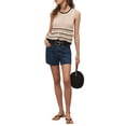 thumbnail image 2 of Women'S Crochet Knit Tank Top Summer Sleeveless Tank Top Casual Round Neck Tunic Tops Beige M, 2 of 7