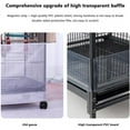 thumbnail image 4 of 4Pcs Transparent PVC Bird Cage Baffle,Bird Cage Seed Catcher,Parakeet Cage Accessories, Birdcage Cover Seed Guard for Parrot Parakeet Macaw Cages Large Large, 4 of 5