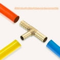 thumbnail image 5 of 4 Pack Brass Hose Barb Fitting Tee 3 Way Connector Coupler, 1/4"x5/16"x1/4" ID Brass Fitting Air Hose Fittings Reducer for Connecting Water Fuel Air, Oil Hoses, 5 of 7