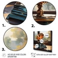 thumbnail image 3 of Designart "Melodic Reflections Gold Phonographs I" Music Floater Framed Canvas Print, 3 of 7