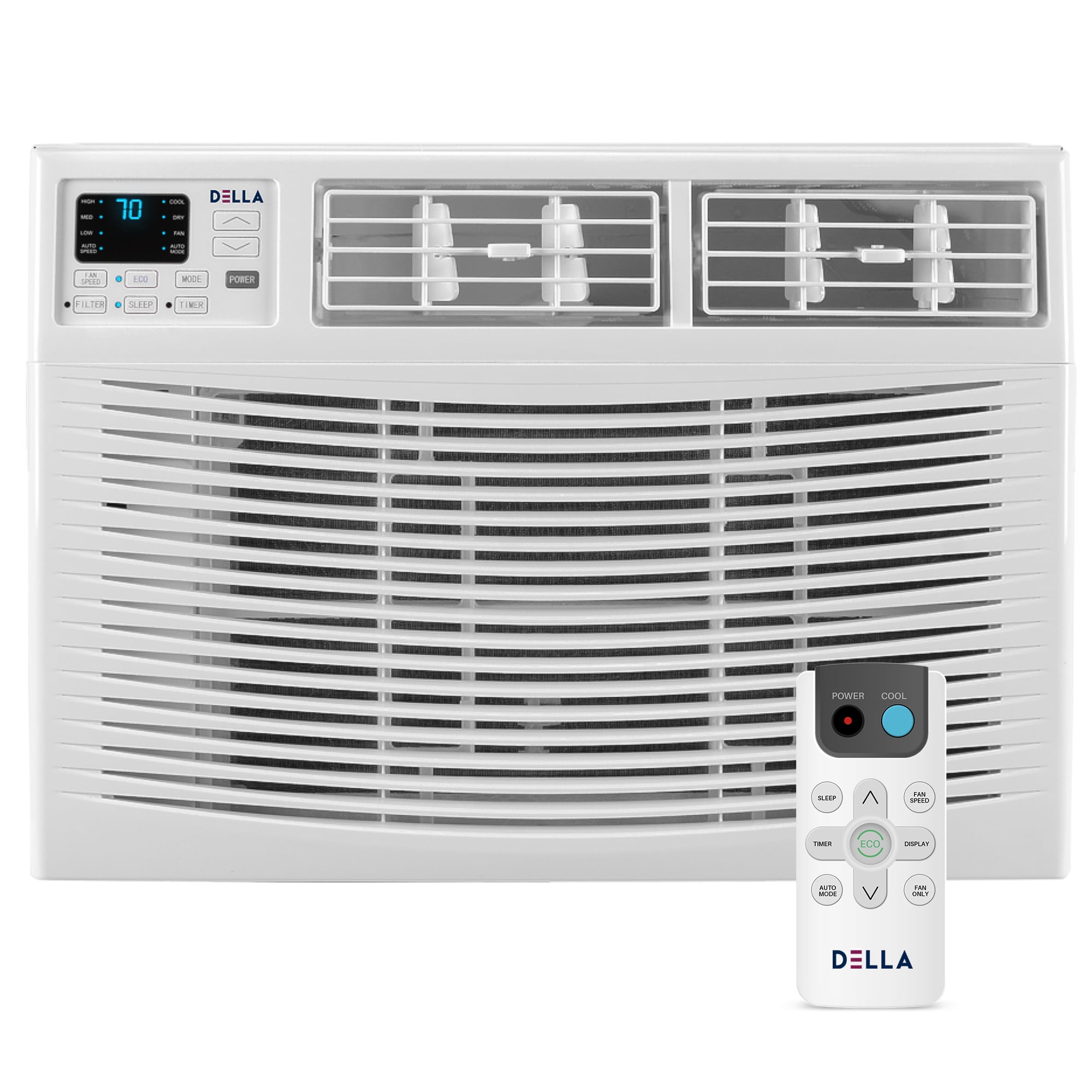 DELLA 8000 BTU Smart Window Air Conditioner Builtin WiFi, Whisper