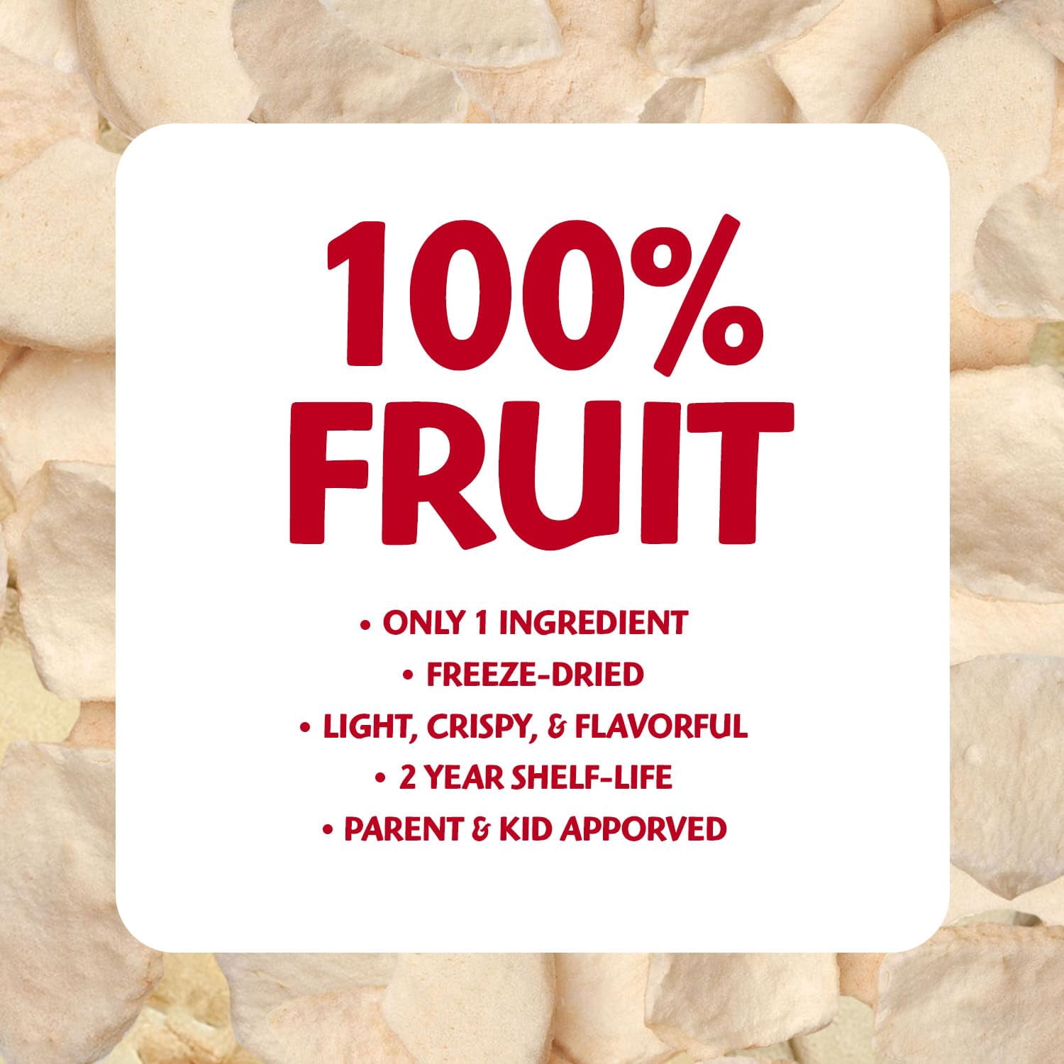 Brothers All Natural Freeze Dried Fruit Crisps, Fuji Apple, 0.35 Oz (Pack of 12), Made with 100% Fruit, Gluten Free, Soy Free, Vegan, Healthy Snack, Lunch Box Ready | Packaging May Vary