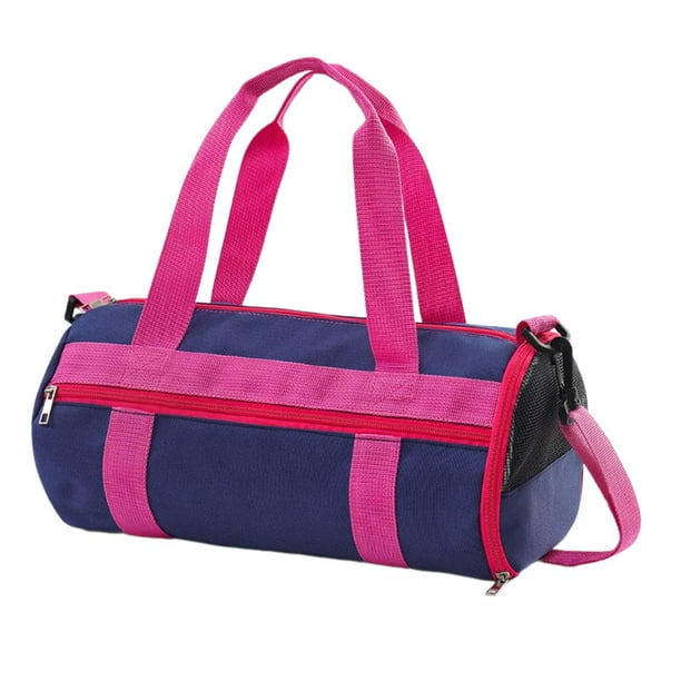 Bolsa de viaje para niños con compartimento para zapatos, bolsa de natación para niños y niñas, bolsa deportiva Rosa