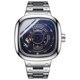 thumbnail image 1 of Reloj mecánico automático para hombre, reloj con esfera grande y cuadrado hueco, 1 of 6
