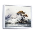 thumbnail image 2 of Designart Trees Oversized framed wall art decor, Tree White Framed Wall Art, Grey Tree Ink euphony , Grey Traditional White Framed Wall Art, 32x16 inches White Color Frame, 2 of 5