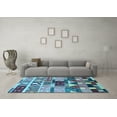 thumbnail image 3 of Ahgly Company Indoor Rectangle Oriental Light Blue Industrial Area Rugs, 2' x 3', 3 of 4