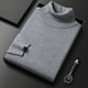 thumbnail image 5 of Suéter de cuello alto para hombre, camisa de punto de fondo, suéter ajustado de color sólido para hombres jóvenes y de mediana edad, suéter multicolor, 5 of 6