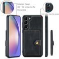 thumbnail image 2 of Case for Samsung Galaxy A54 5G 2023, Detachable Magnetic Wallet Card Cash Slot Case Cover Support Wireless Charging Functional Kickstand Compatible with Samsung Galaxy A54 5G 2023 (Black), 2 of 15