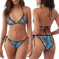 thumbnail image 6 of Ratiio Colorful Winged Dolphin Pattern Women's Two Piece Bikini Swimsuit - Adjustable Tie Bikini Set Sexy & Comfortable Beach Swimwear, 6 of 7