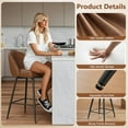 thumbnail image 6 of JULY'S SONG Counter Height Bar Stools with Back Sets of 2, 360°Swivel Upholstered Barstools with Metal Legs, 27" Seat Height Bar Stool for Kitchen Island, Faux Leather in Brown, 6 of 9