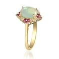thumbnail image 2 of Gin & Grace 10KT RG Natural Ethiopion Opal ,Ruby and diamond accent Ring, 2 of 6