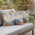 thumbnail image 4 of Thanksgiving Pumpkin Outdoor Pillow Covers 20"x12" Set of 2,Waterproof Throw Pillow Covers for Patio Furniture,Fall Farmhouse Eucalyptus Leaves Decorative Cushion Pillowcases for Garden Couch Sofa, 4 of 9