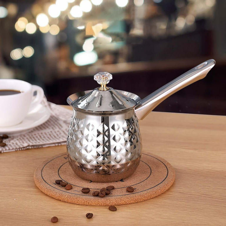 Household Turkish Coffee Pot, Coffee Milk Frothing Cup Small Pot Greek Pot  Coffee Maker Milk Warmer Coffee Pot, 600ml 