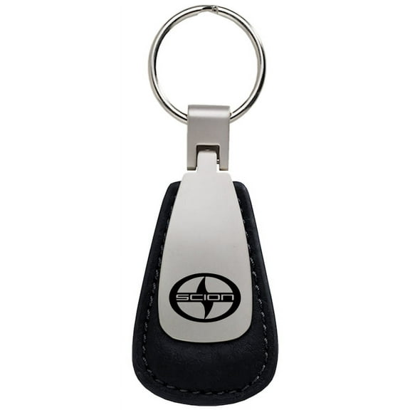 Toyota Scion Leather Teardrop Key Chain (Black)