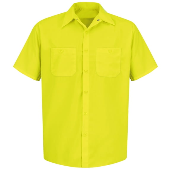 Red Kap Men's Short Sleeve Enhanced Visibility Work Shirt