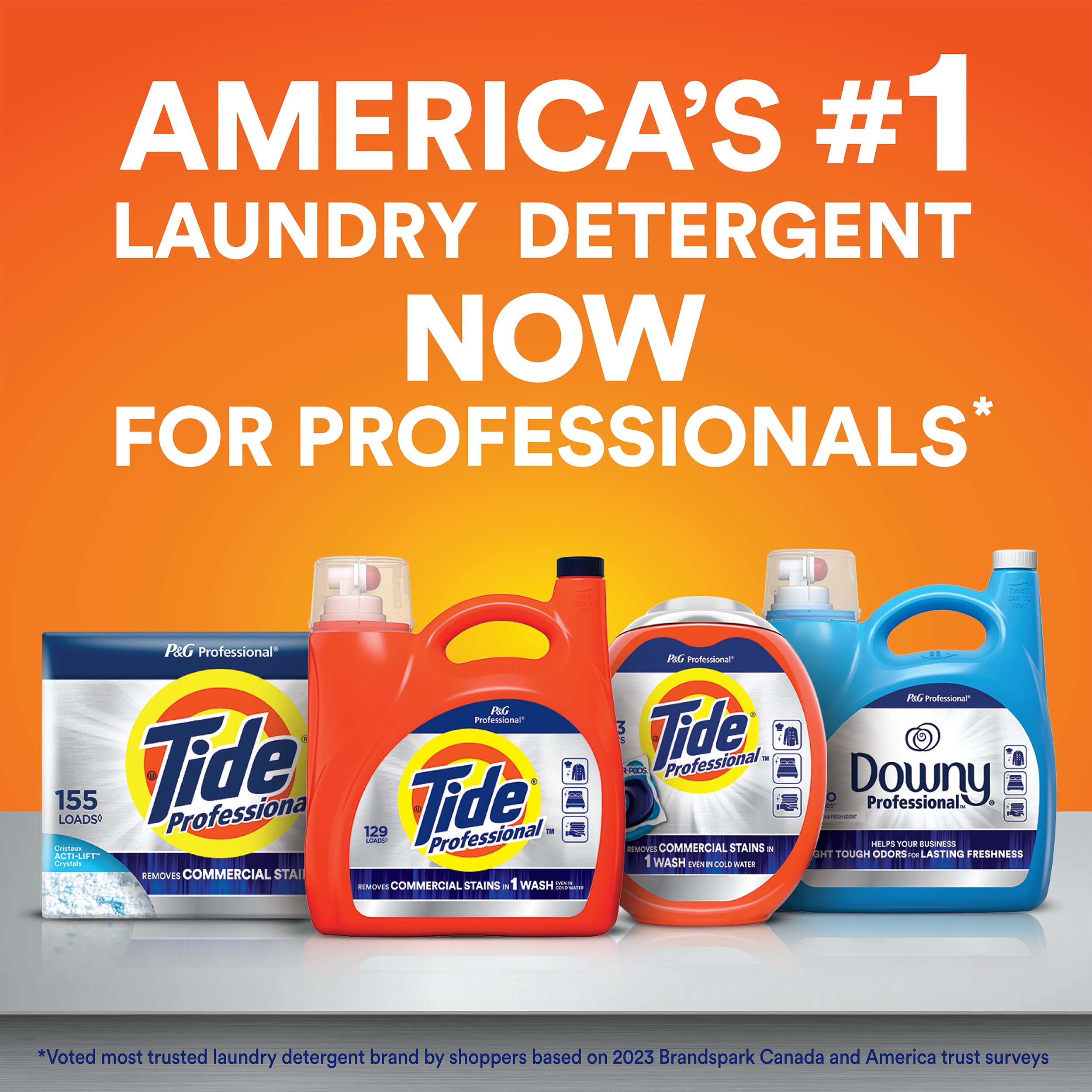 Tide Professional Commercial Laundry Detergent, Fresh Scent, High-efficiency, Bulk Pack, 170 Fl Oz, 129 Loads, 4-count