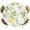 Yellow, variant on Round Table Cover 45-54 Inch Summer Lemon Waterproof Reusable Table Cloth Round Fitted Vinyl Tablecloth with Elastic Edged for Parties Outdoors, Watercolor Yellow Spring Floral Botanical