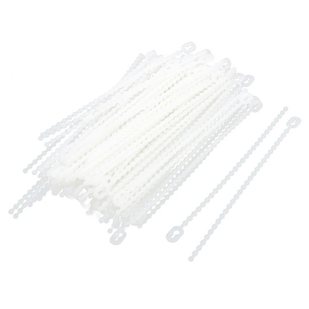 Plastic Adjustable Self Locking Wrap Cable Loop Ties White 10.2cm