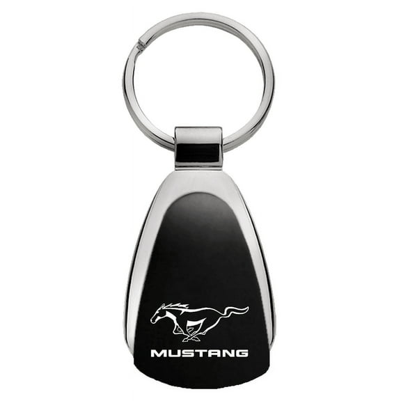 Au-TOMOTIVE GOLD Mustang Black Teardrop Key Fob