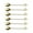 gold, variant on Pack of 6 Flexible Stirring Spoons in Kirsite for Multiple Cooking Tasks Such as Mixing and Decorating