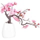 thumbnail image 1 of Flor de ciruela artificial Fliga de ciruela falsa en la maceta decorativa artificial en macetas bonsai, 1 of 4