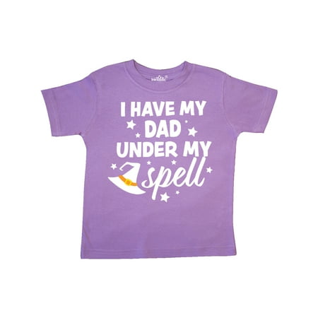 

Inktastic I Have My Dad Under My Spell with Cute Witch Hat Gift Toddler Boy or Toddler Girl T-Shirt