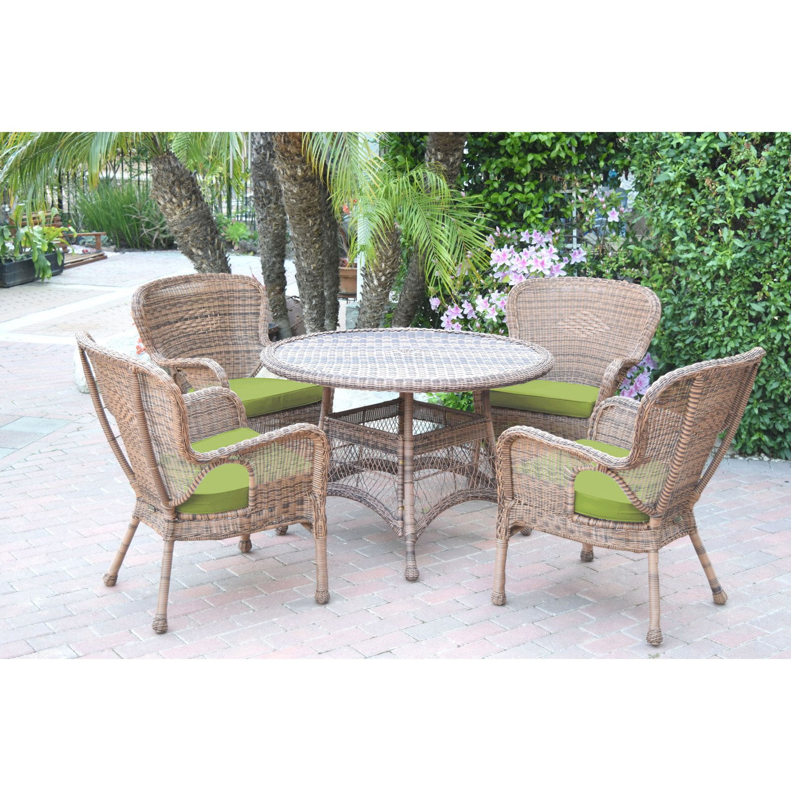 Jeco Windsor Resin Wicker 5 Piece Patio Dining Set - Walmart.com