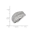 thumbnail image 2 of 925 Sterling Silver and Cubic Zirconia Brilliant Embers Ring Size 6 Ring for Women, 2 of 2