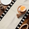 thumbnail image 3 of Summer Lemons Table Runner 72 Inches, Vintage Country Truck Bees Black Striped Bed Runner Dresser Scarves Tabletop for Indoor Outdoor Parties/Ceremony/Banquet, 18" x 72", 3 of 9