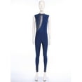 thumbnail image 3 of SiiRoh Women's Glittery Gymnastics Leotards One Piece Full Body Dance Bodysuit Figure Skating Jumpsuit Navy Blue XXL, 3 of 6