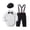 White, variant on Zecgelong Toddler Boys Long Sleeve T Shirt Tops Suspenders Pants Child Kids Gentleman Outfits Boys Suits Size 18-24 Months
