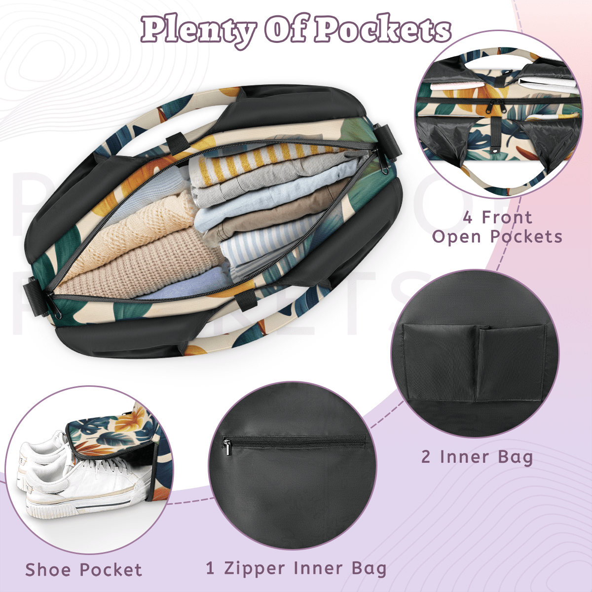 Multi-Functional Gym Bag with Shoe Compartment Duffel Bag for Yoga, Travel, Sports, and Work Fits Yoga Mat