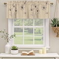 thumbnail image 3 of Floral Valances for Windows, Decorative Rod Pocket Window Valance Curtains, Spring Flower Short Curtain Drapes for Kitchen/Bathroom/Living Room, 2 Panels, 60" W x 18" L, 3 of 8