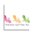 thumbnail image 1 of Unwind Recline Rest Peach Green Chairs 12 x 12 Glass Wall Hanging Sign, 1 of 4