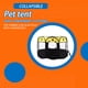 thumbnail image 4 of Tienda plegable para mascotas, casa de animales plegable octogonal con cremallera para exteriores, tela Oxford 600D, corralito para interiores, Suministros de alimentación y agua para Amarillo S Greeniant PT000583-02, 4 of 6