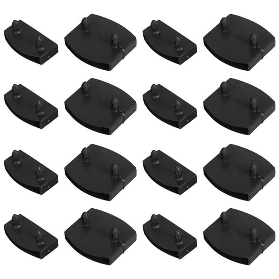 HOMEMAXS  End Caps Holders Plastic Slat Risers Top Bunk Bed Accessories Office Black