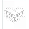 thumbnail image 2 of Desks: L-Shaped Corner Computer Desk for Home Office, 48" L, with Storage Shelves, Industrial Modern, White Metal | Natural, 2 of 6