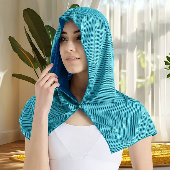 Penkiiy Cooling Hoodie Towels, Instant Cooling Towels for Neck and Face, UPF 50 Sun Protection, Ice Towel for Hot Weather, Head Towel for Sports, Camping, Cycling & More Activities