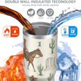 thumbnail image 4 of 1pc Horse 30oz Tumbler with Straw & Handle - Insulated Stainless Steel Cup | Holiday Gift for Man Women (Christmas, Valentine's, Birthday), 4 of 7
