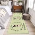 thumbnail image 4 of Sage Green Easter 2'x6' Runner Rugs for Hallway Kitchen Bedside Non Slip Washable, Spring Bunny Eucalyptus Leaves Entryway Rug Runners with Rubber Backing, Long Carpet Runner for Laundry Room, 4 of 8