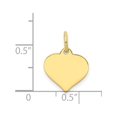 thumbnail image 3 of 10k Yellow Gold Heart Disc (12x16mm) Pendant / Charm, 3 of 3