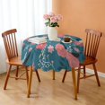 thumbnail image 3 of Round Tablecloth 60 x 60 Inch flower Table Cover Spring Summer Round for Picnic Party Dinner, 3 of 5
