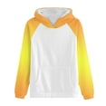 thumbnail image 4 of Bowake Vêtements d'Automne pour Femmes à Manches Longues Dégradé Chandails en Molleton Décontractés Légers Raglan avec Poche, 4 of 5