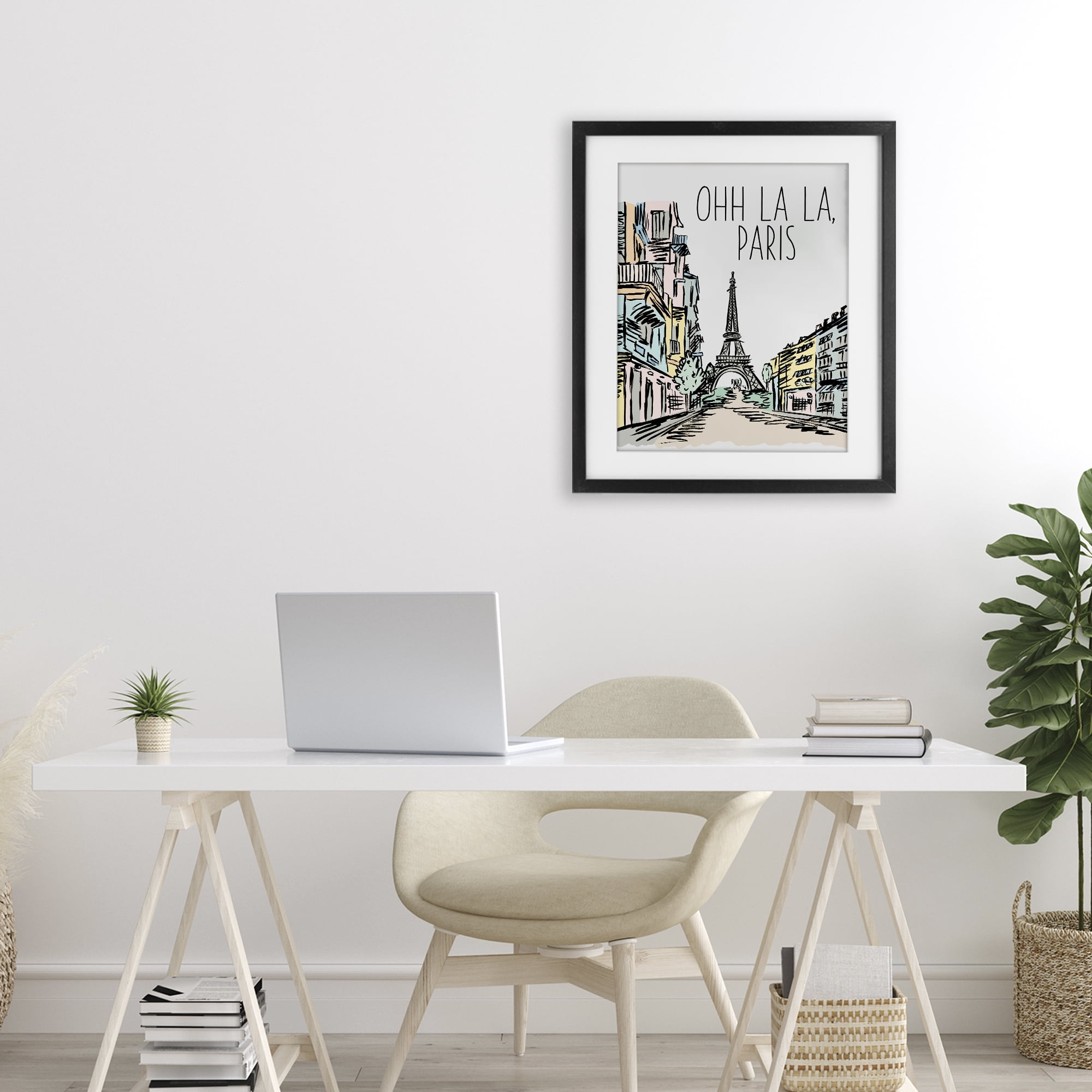 Stupell Industries Ohh La La Paris Black Framed Print Under Glass, design by Elizabeth Medley