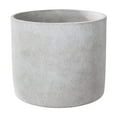 thumbnail image 2 of Urban Cement Round Pot with Bottom Base Smooth Finish Gray, Large, 2 of 5