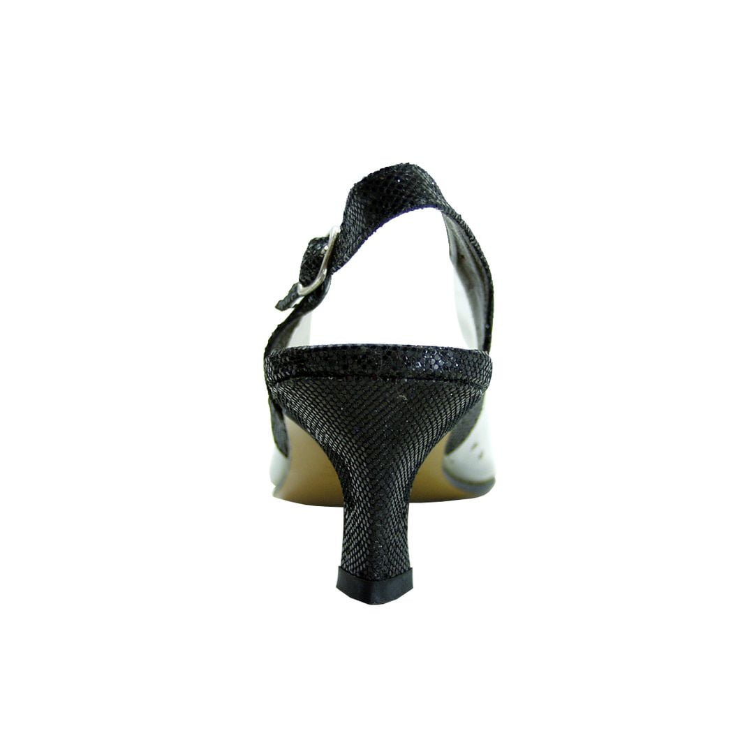 FLORAL Zora Women Wide Width Evening Dress Slingback Shoes BLACK 5.5