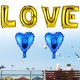 thumbnail image 2 of Juego de 6 globos de aluminio con letras de amor para decoración de bodas, cumpleaños, propuestas y fiestas (dorado), 2 of 2