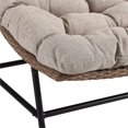 thumbnail image 2 of Outdoor Rattan Scoop Metal Chairs - Set of 2 - Natural brown, 2 of 7