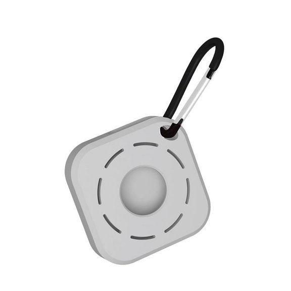 MesaSe Étui en Silicone Compatible pour AirTags, Coque de Protection Anti-Perte avec Crochet pour Porte-Clés